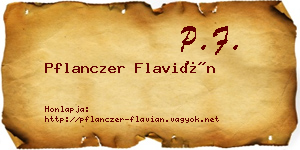 Pflanczer Flavián névjegykártya