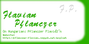 flavian pflanczer business card